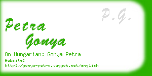 petra gonya business card